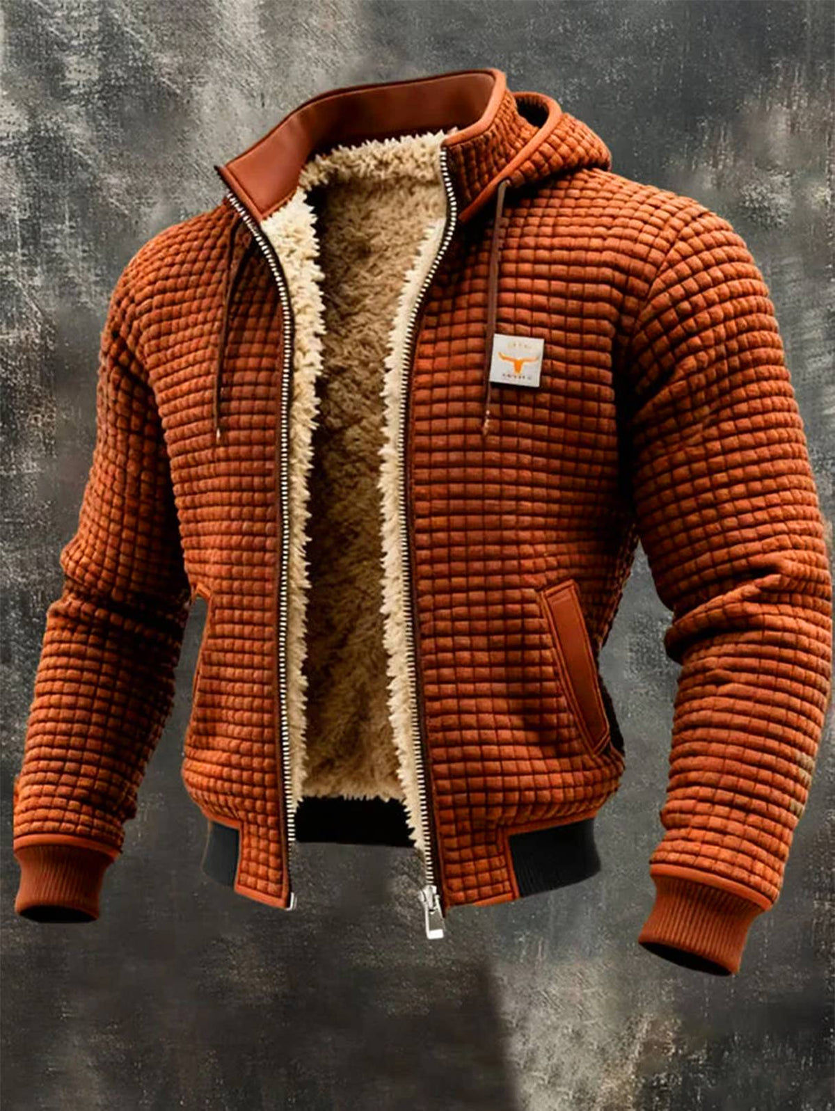Molly & Lilly | Retro Hooded Zip-Up Jacket