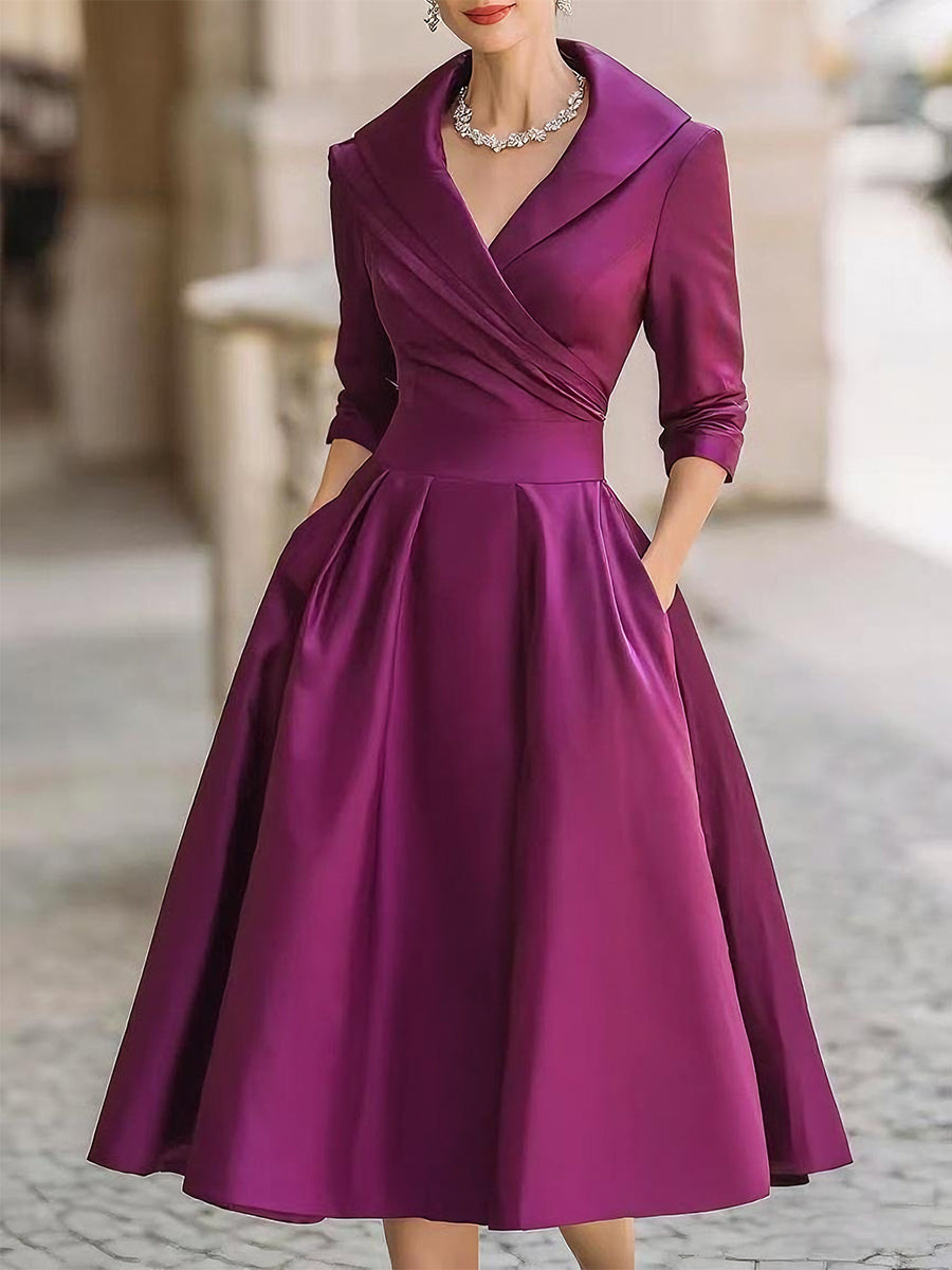 Lina - Satin midi dress