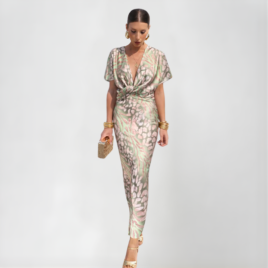 The Nela Wrap Maxi Dress