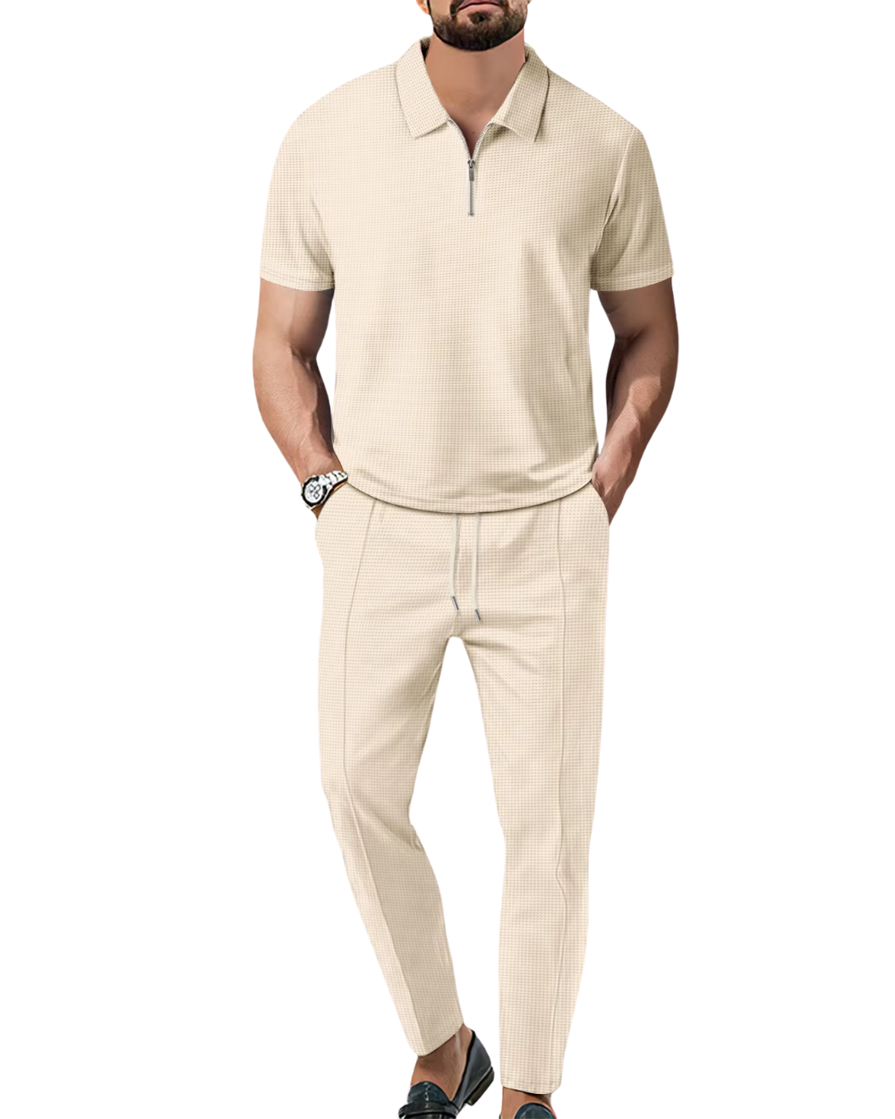 2-Piece Zip Polo Set