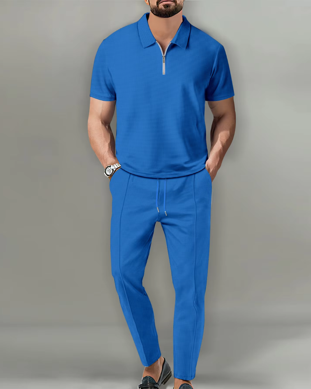 2-Piece Zip Polo Set