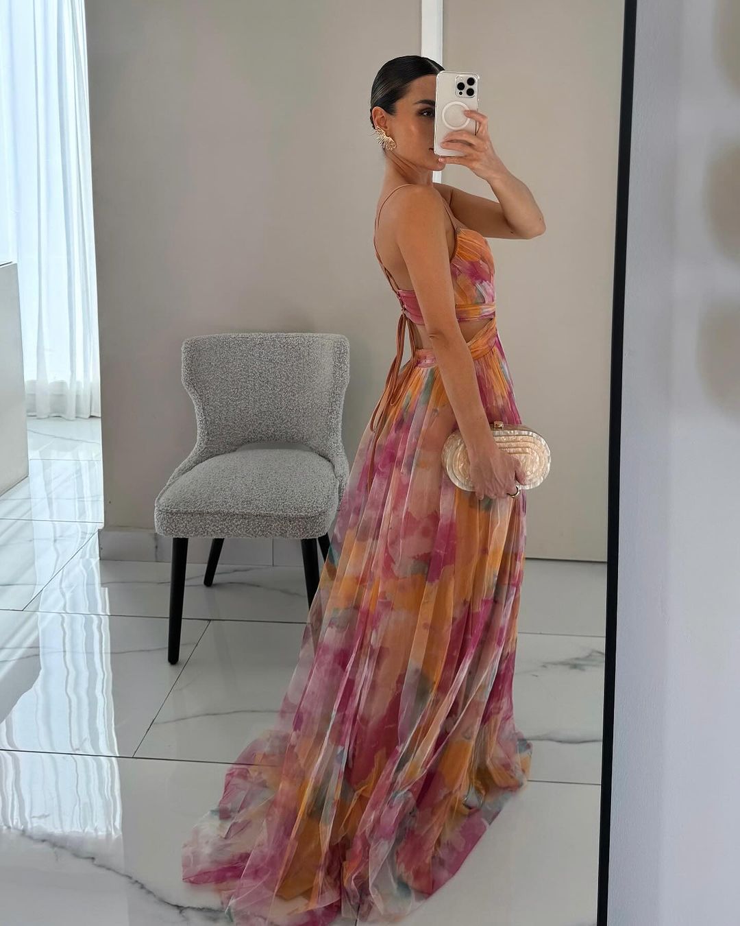 Maeve | Long Floral Print Dress