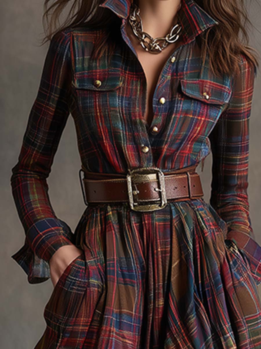 Anne | Belted Shirt Dress