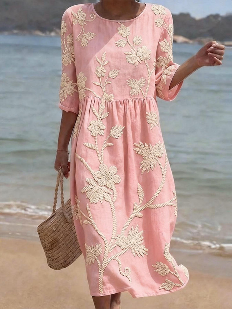 Raquel | Embroidered Vintage Dress