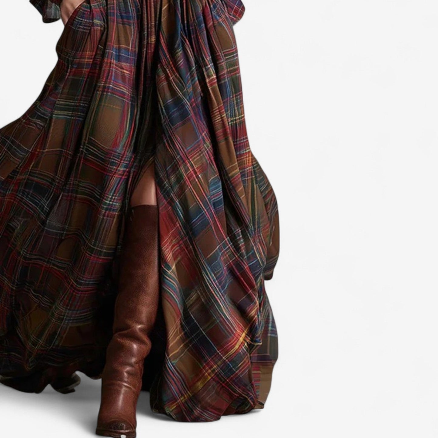 Abigail | Maxi Dress with Timeless Check Pattern