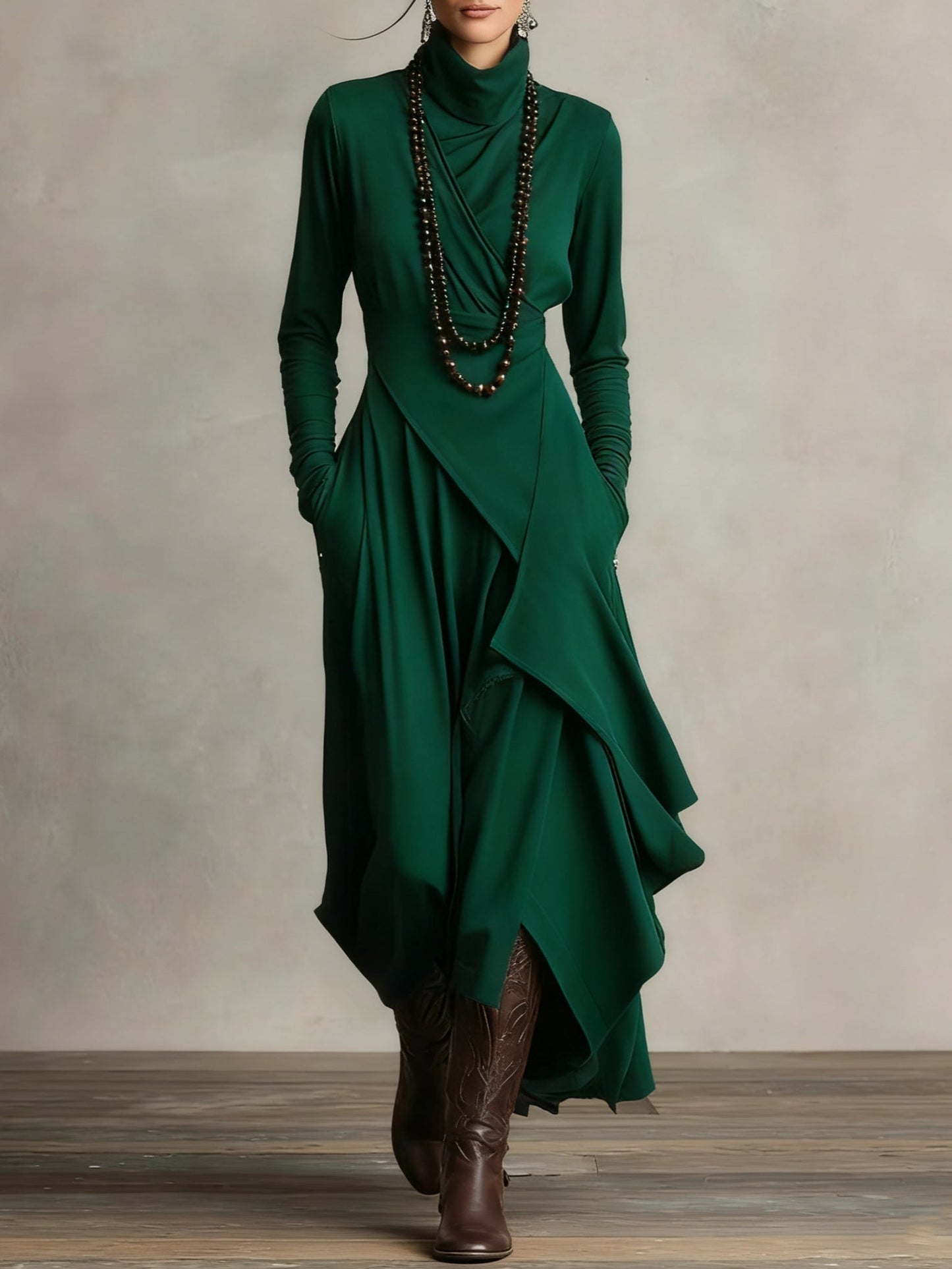 Aurelia | Maxi Dress with High Neck