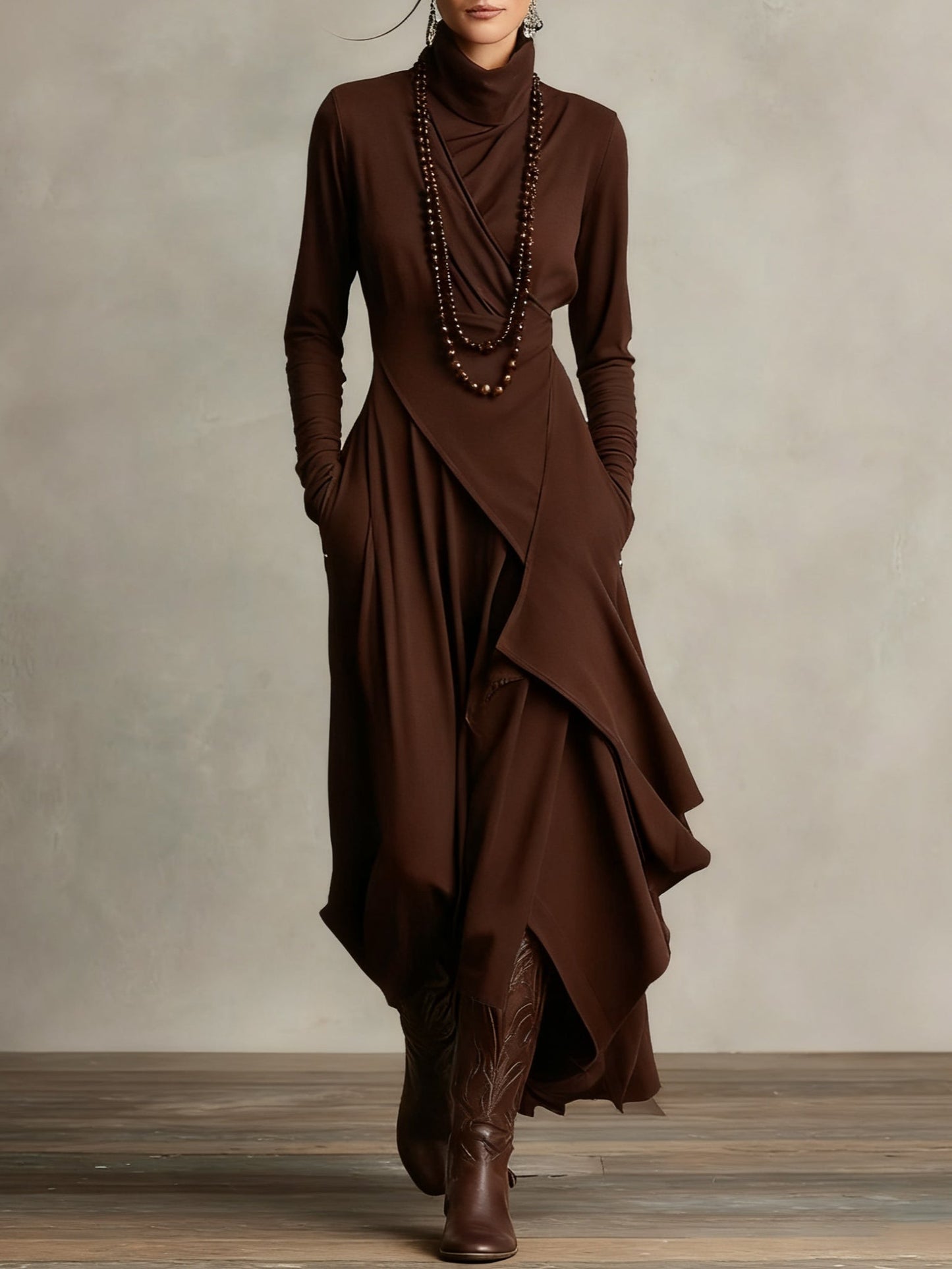 Aurelia | Maxi Dress with High Neck