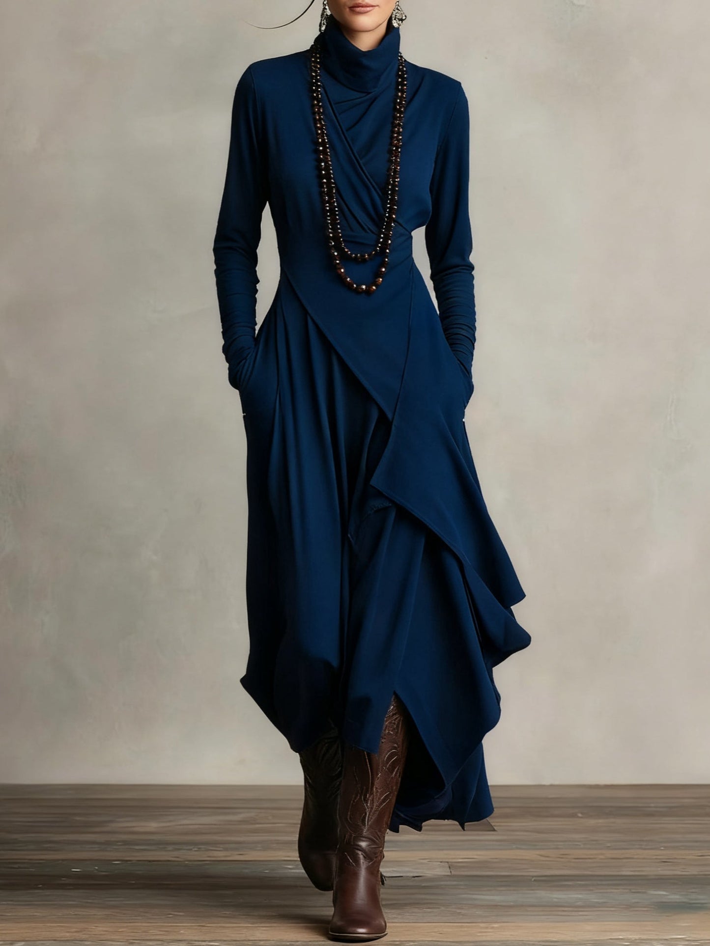 Aurelia | Maxi Dress with High Neck