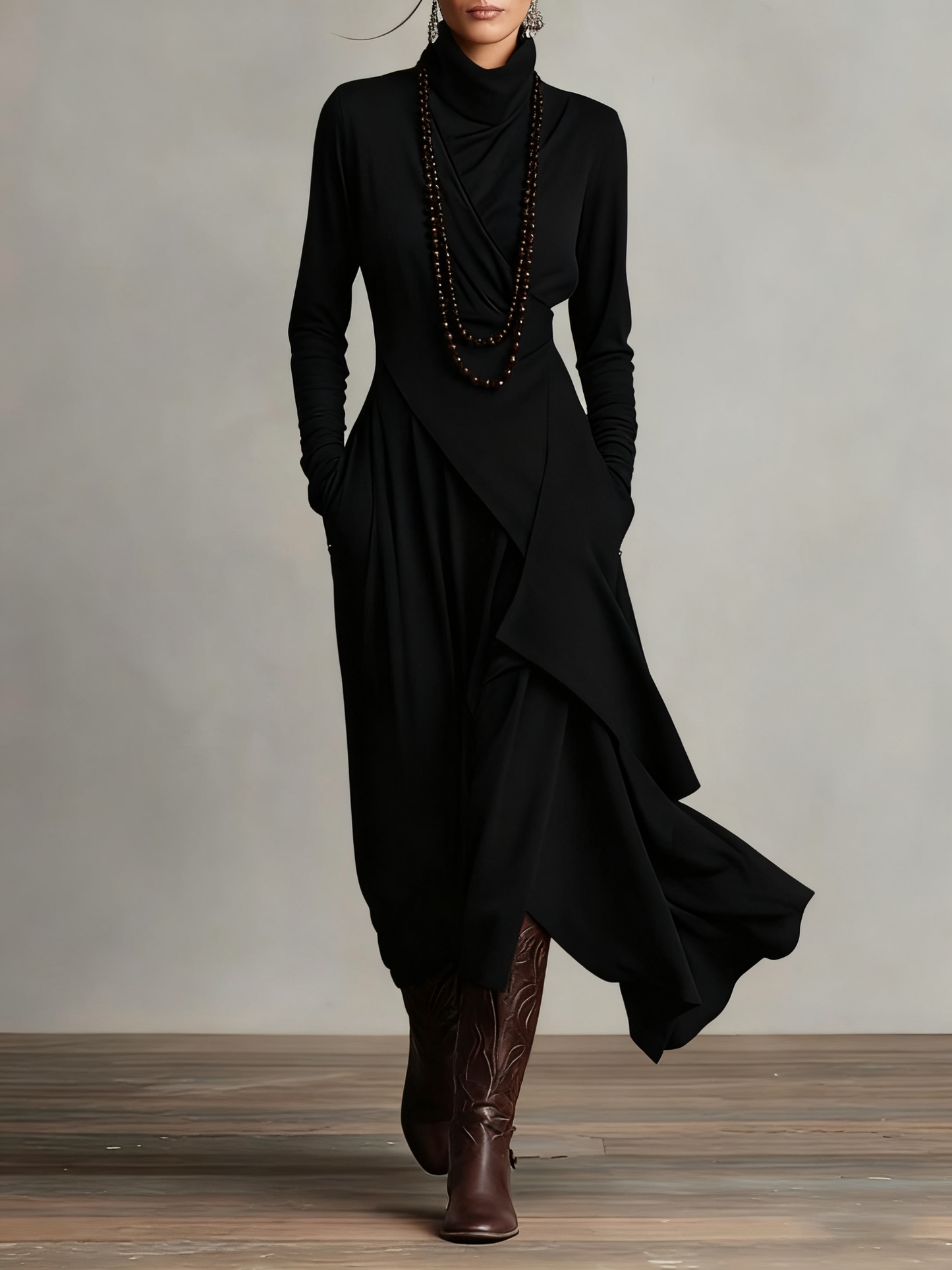 Aurelia | Maxi Dress with High Neck