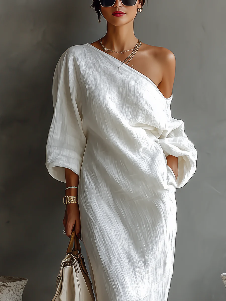 Nerina | Fluid One-Shoulder Maxi Dress