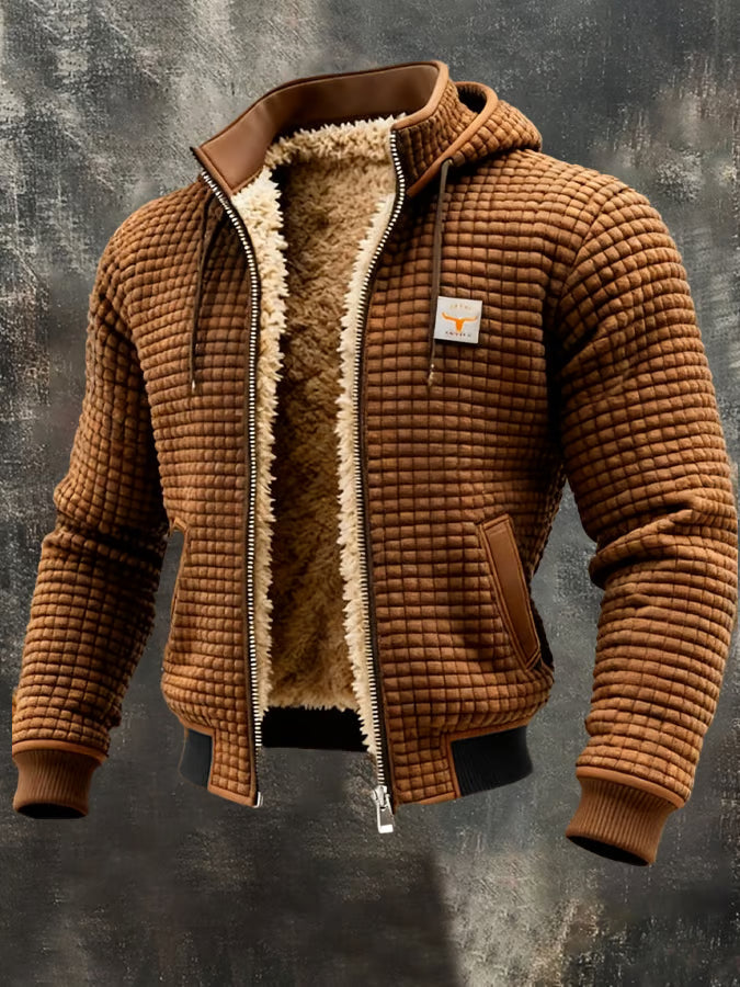 Molly & Lilly | Retro Hooded Zip-Up Jacket