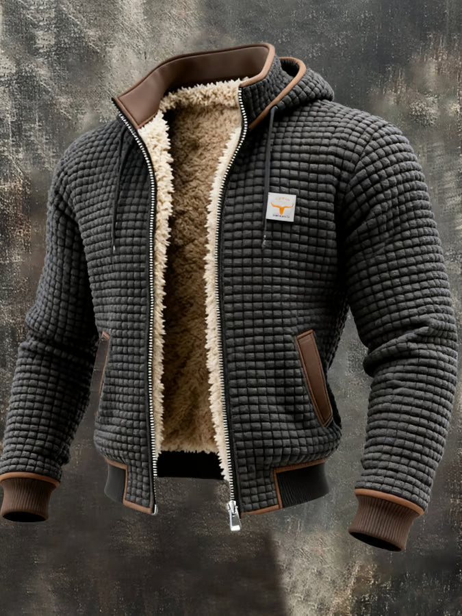 Molly & Lilly | Retro Hooded Zip-Up Jacket