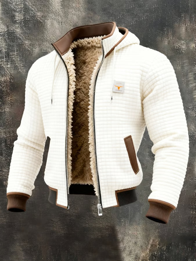 Molly & Lilly | Retro Hooded Zip-Up Jacket