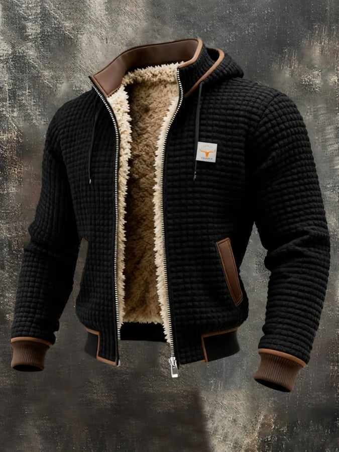 Molly & Lilly | Retro Hooded Zip-Up Jacket