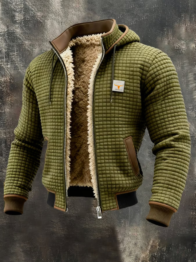 Molly & Lilly | Retro Hooded Zip-Up Jacket